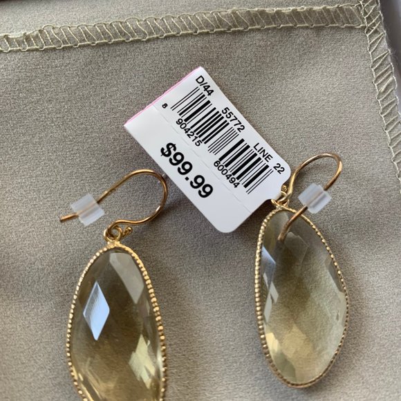 NWT Teardrop Earrings.  Lemon Quartz.  Fine Jewelry.  No further reduction. - Picture 3 of 4